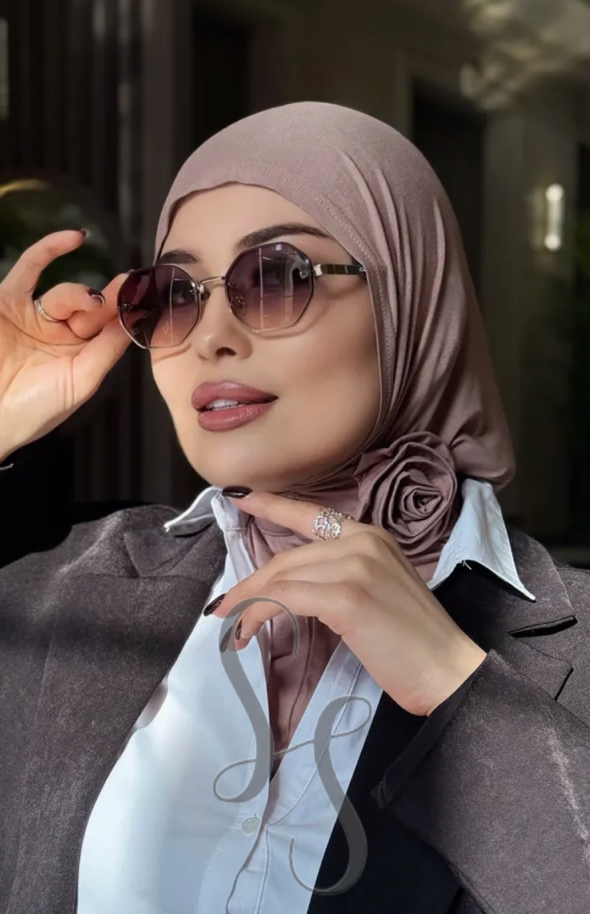 Hijab Rosella détail floral – photo 3