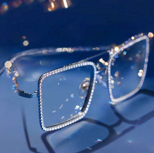 Lunettes femme Diva Spark chaîne strass – photo 2