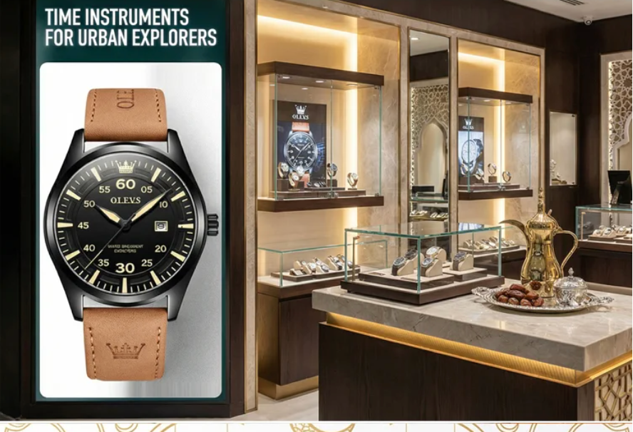 Montre homme Olves bracelet cuir – photo 5