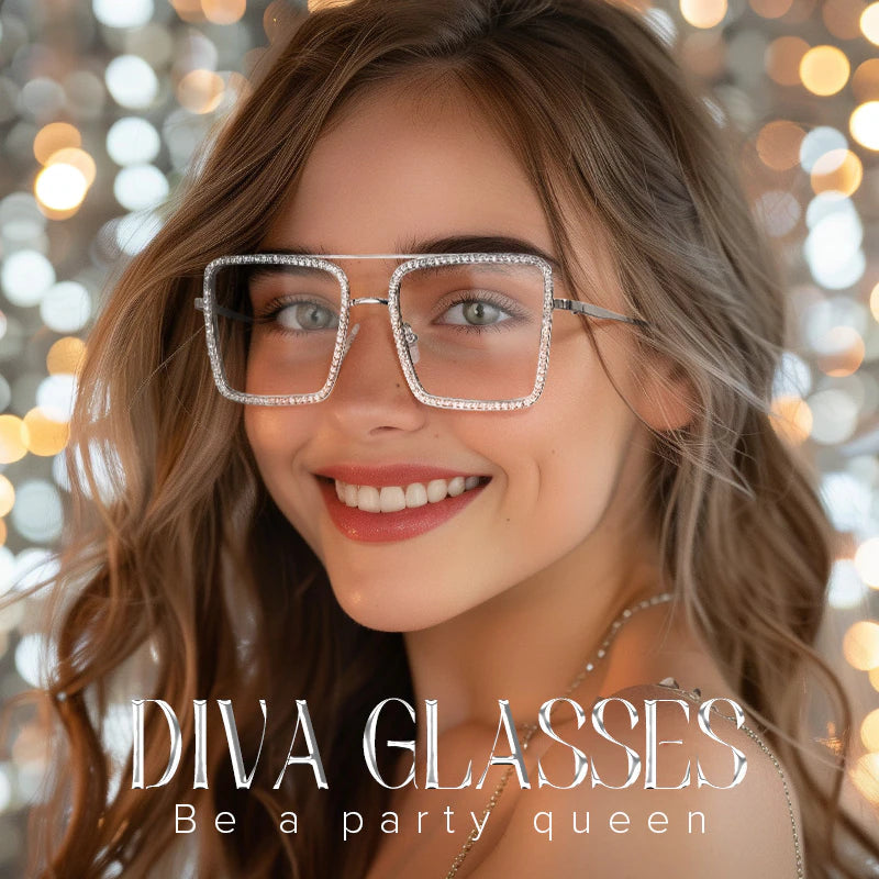 Lunettes femme Diva Spark chaîne strass – prix promo Maroc