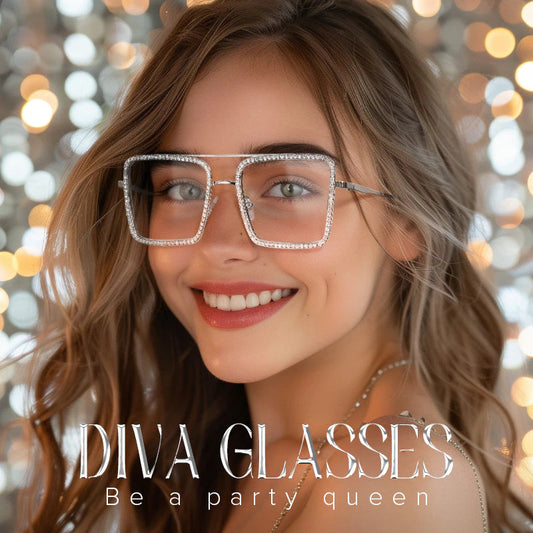 Lunettes femme Diva Spark chaîne strass – prix promo Maroc