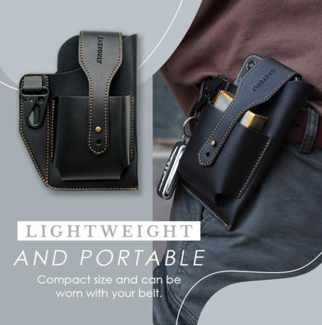 Pochette de ceinture en cuir avec porte-clés – photo 5
