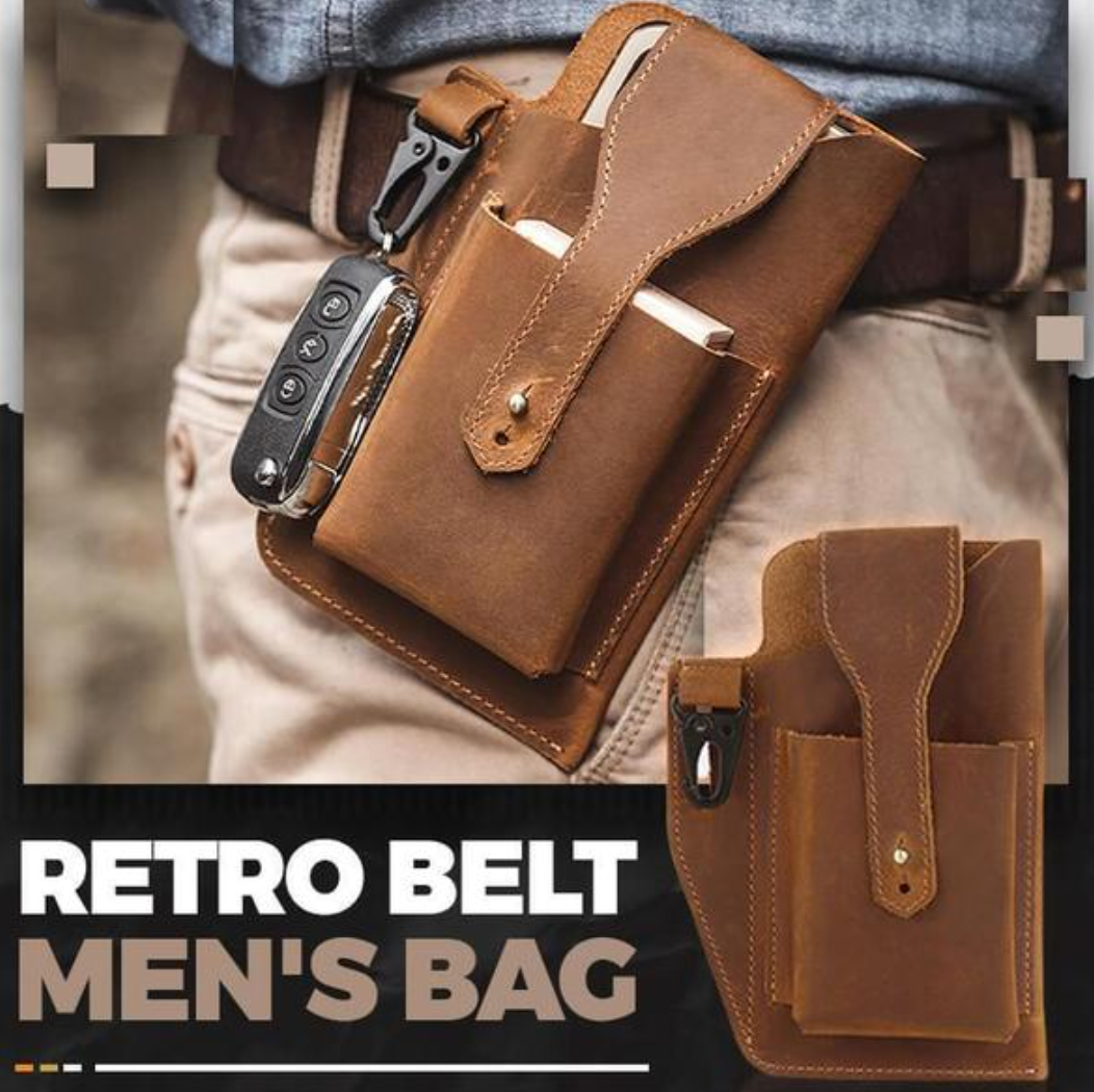 Pochette de ceinture en cuir avec porte-clés – photo 2