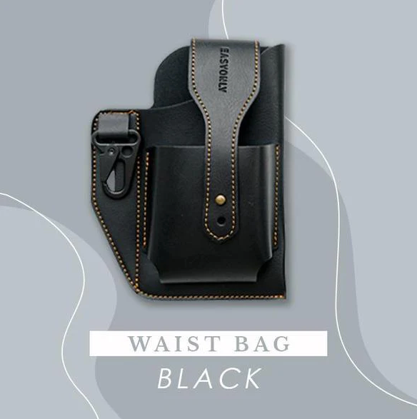 Pochette de ceinture en cuir avec porte-clés – prix promo Maroc