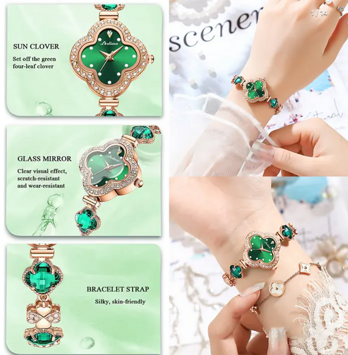 Montre femme Diana bracelet maille – photo 3