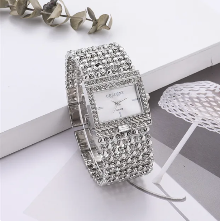 Montre femme Sandra cadran carré rétro – photo 3