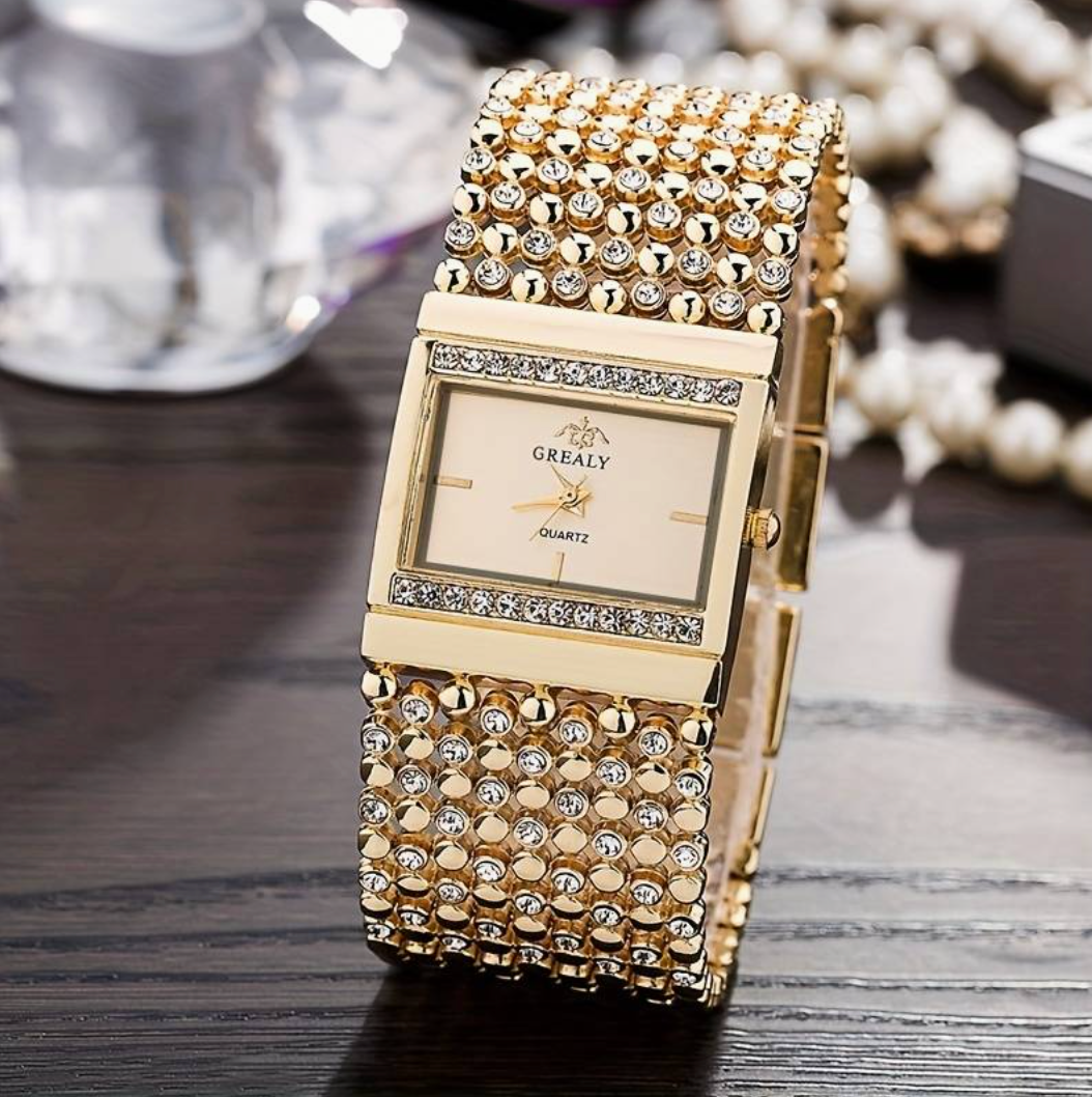 Montre femme Sandra cadran carré rétro – photo 4