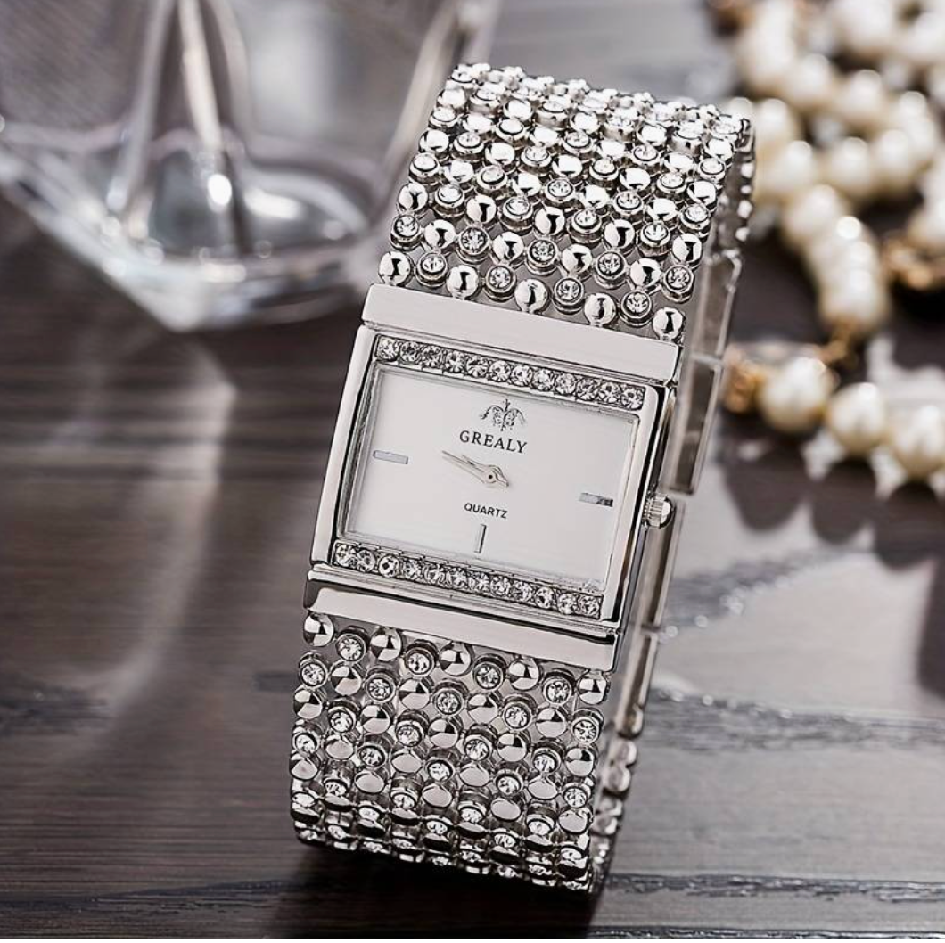Montre femme Sandra cadran carré rétro – photo 2