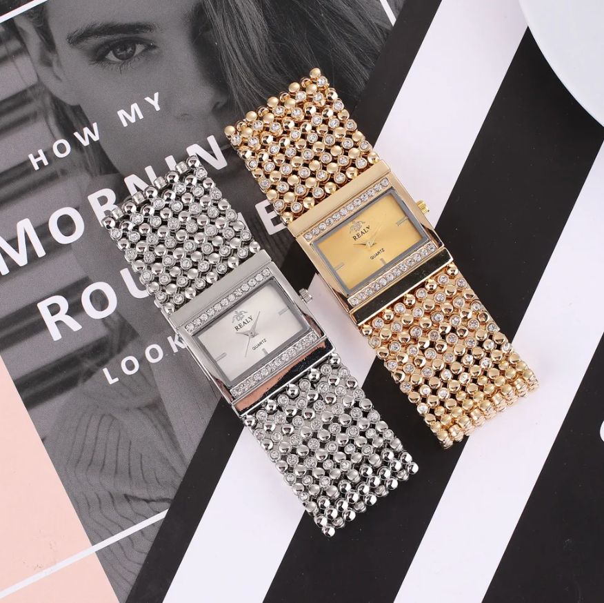 Montre femme Sandra cadran carré rétro – prix promo Maroc