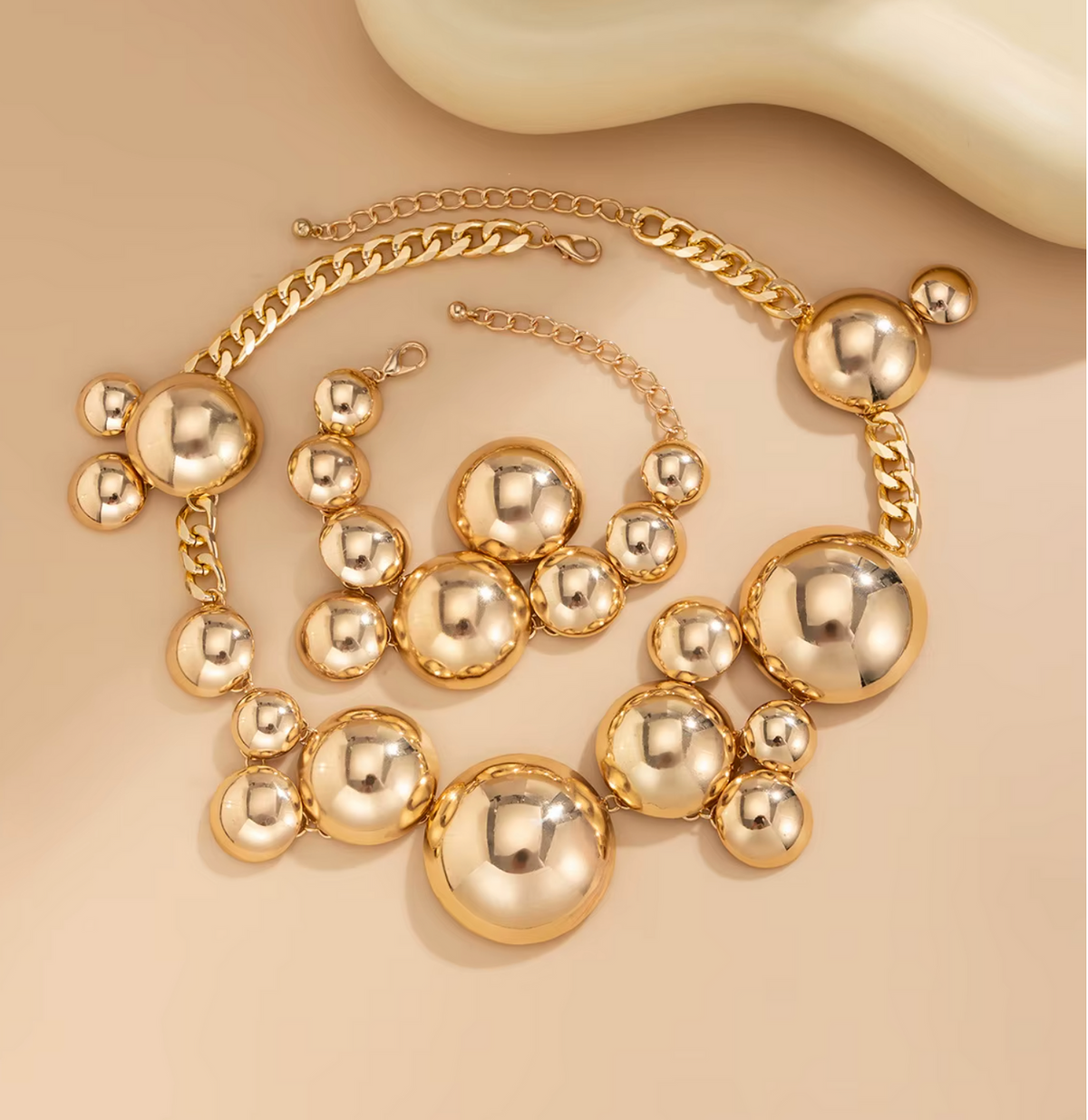 Parure collier et bracelet Sphère d'Or – photo 4