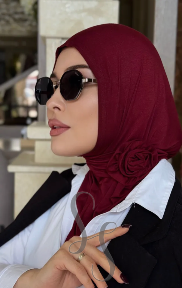 Hijab Rosella détail floral – photo 5